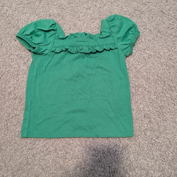 Janie and Jack Other - 3 For $12 Green Ruffled Short Sleeve Top